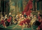 Louis Michel van Loo Philip V of Spain and his family Spain oil painting artist